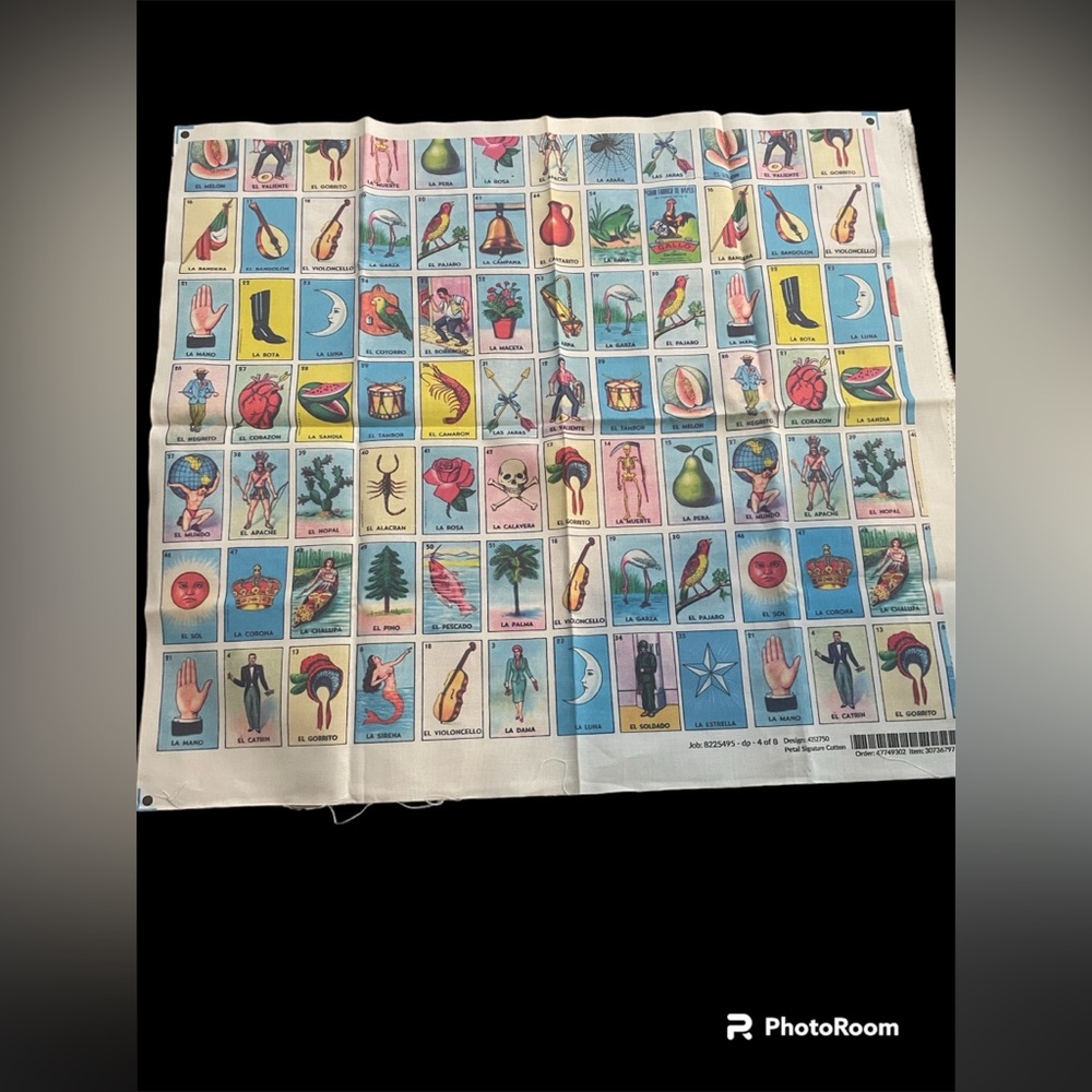 Colorful Lotería Game Cloth